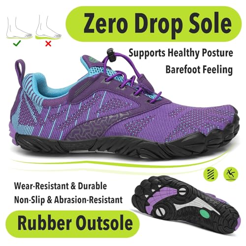 Image of SAGUARO Womens Mens Barefoot Shoes Minimalist Trail Runner Wide Toe Box Zero Drop Outdoor Cross Training Shoe