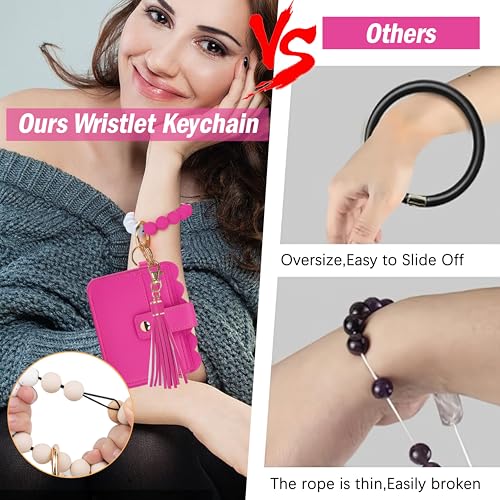 Image of Wristlet Wallet for Women with Keychain - RFID Card Holder Small Wallet Wristlet with Key Ring