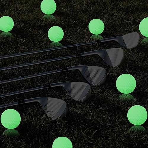 LLMSIX 3-Piece Glow Practice Golf Balls