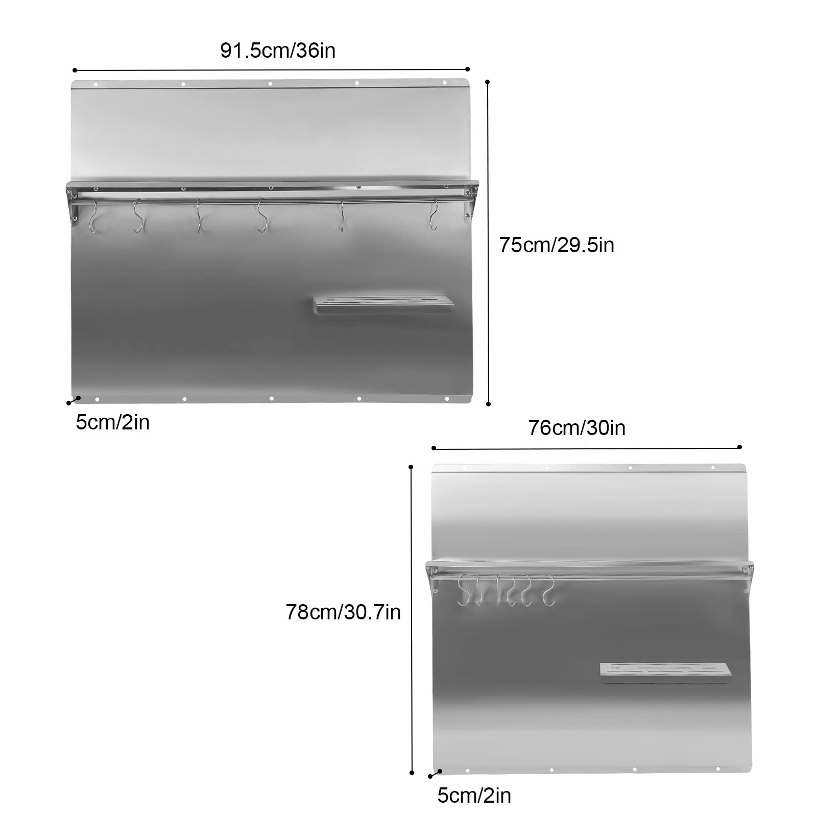 Dodoam Commercial Grade Kitchen Backsplash - 201 Stainless Steel 36