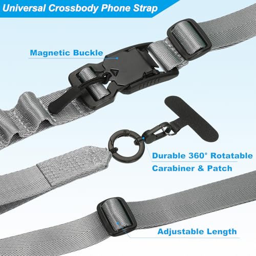 Cordón universal para teléfono para conciertos y gimnasio correa cruzada ajustable PATIKIL 3