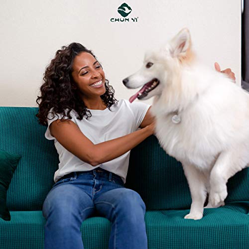 Chun Yi 2 Piece Stretch Sofa Slipcover Set For Couch And Loveseat And Armchair, Sofa Cover Set For 1 2 3 Seater Settee, Small Checks Jacquard Fabric (Teal/Turquoize, Covers For Sofa& Loveseat & Chair) #TOP6