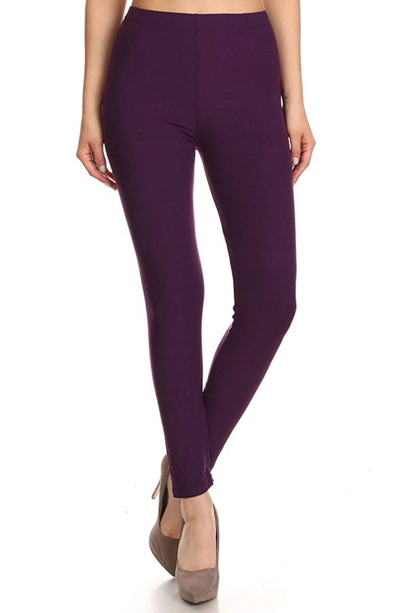 Leggings Depot Damen Leggings Solide Leggings mit 2,5 cm Bund