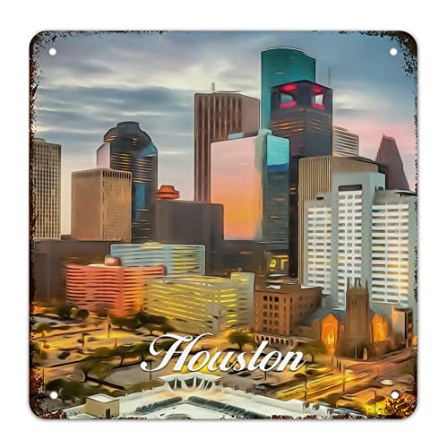Plaque rétro métal Texas - Décoration murale salon chambre cuisine USA