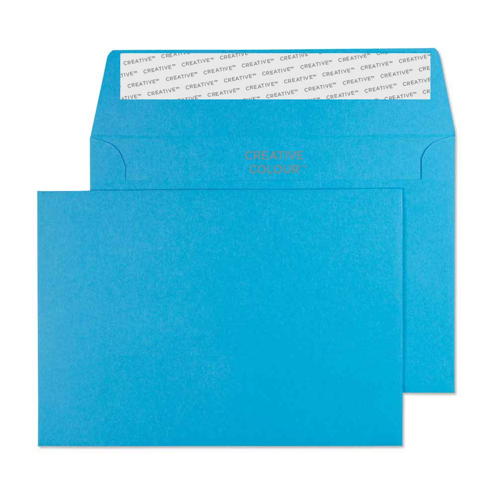 Blake Colour Caribbean Blue Peel & Seal Wallet 114x162mm 120gsm