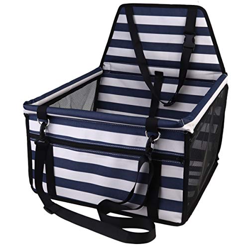 Tendycoco Assento de carro para cães tecido Oxford respirável portátil para transporte de carro para