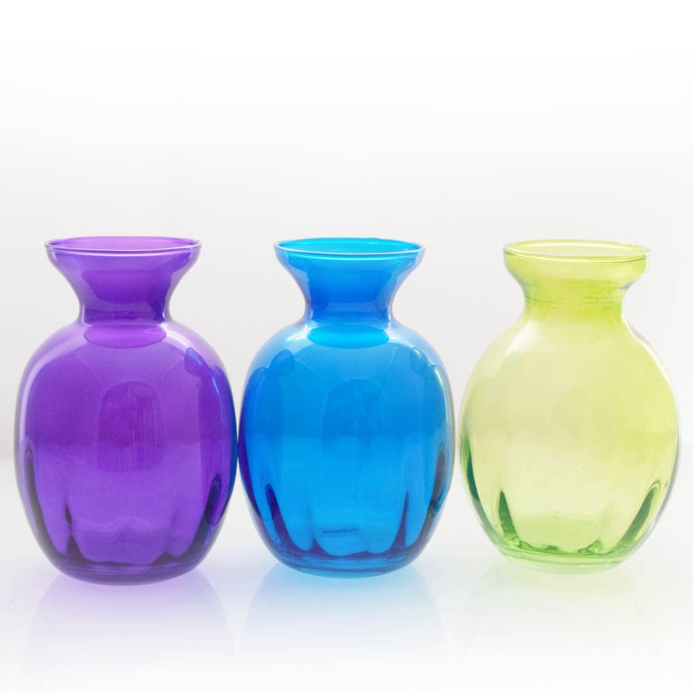 Grehom Aurora Recycled Glass Bud Vase (Set Of 3) - Olpe; 11Cm Vase (Aurora)