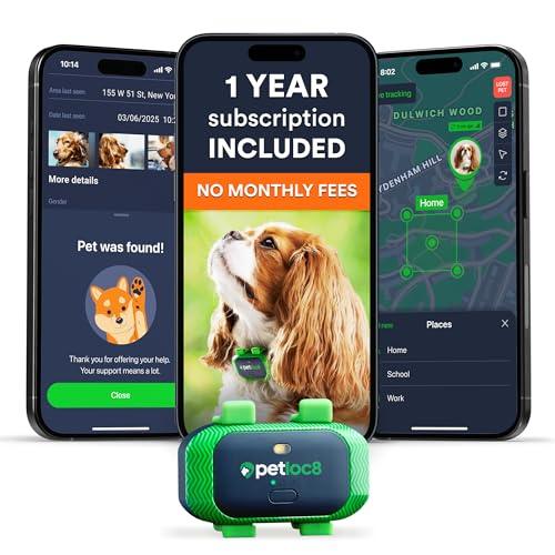 Image of Dog GPS Tracker - Real-Time Location Tracking Device with App - Smart Alerts & Geo-Fence - Collar-Compatible, Waterproof - Long-Life Battery - iOS & Android (12-Mo Subscription Included)