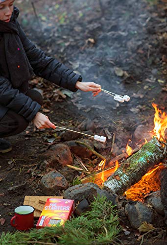 Fire Starters 160 Squares Charcoal Starter for Grills, Campfire, Fireplace, Firepits, Smokers. No flare ups & flavor. FireStarter for wood & pellet stove. Waterproof robust squares