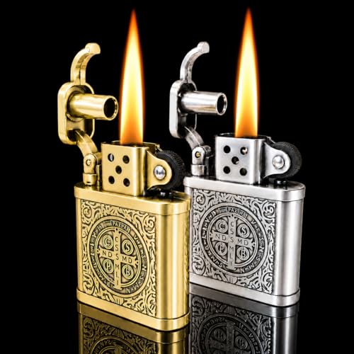 2 Encendedores antiguos reutilizables de queroseno miniatura 1