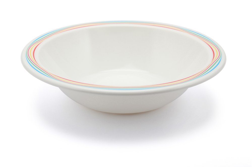 Harfield 17.3cm Polycarbonate Rimmed Patterned Bowl Multicoloured Swirls (Pack of 4)