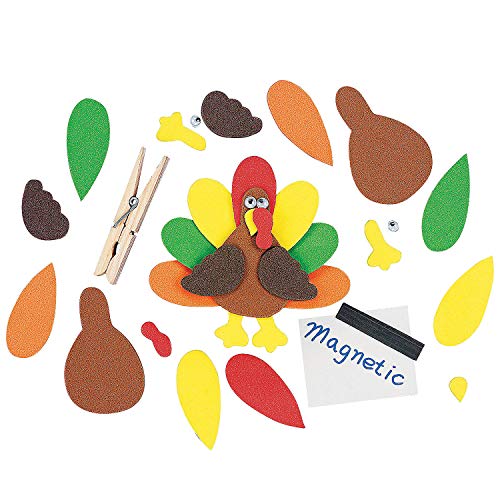 Clothespin Turkey Magnet Craft Kit - Crafts for Kids and Fun Home Activities