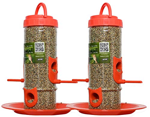 Image of Bird Feeder for Bird Food Medium 2 Piece Orange
