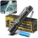 懐中電灯 強力 【2025 最新の進化・超高輝度 小型 LEDライト】フラッシュライト Type-C充電式/電池式/ 5モード調光/ IPX6防水/耐衝撃/ズーム式 ハンディライト 最大照射距離500m クリップ付き 作業用 防災 登山 夜釣り 停電/避難対策 防災グッズ RB-1279