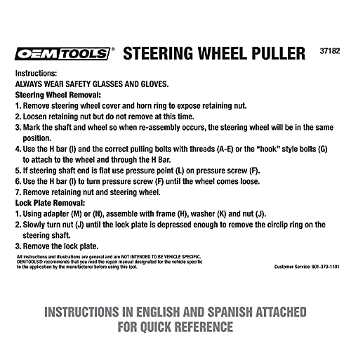 Oemtools 37182 Steering Wheel Puller Set thumb #5