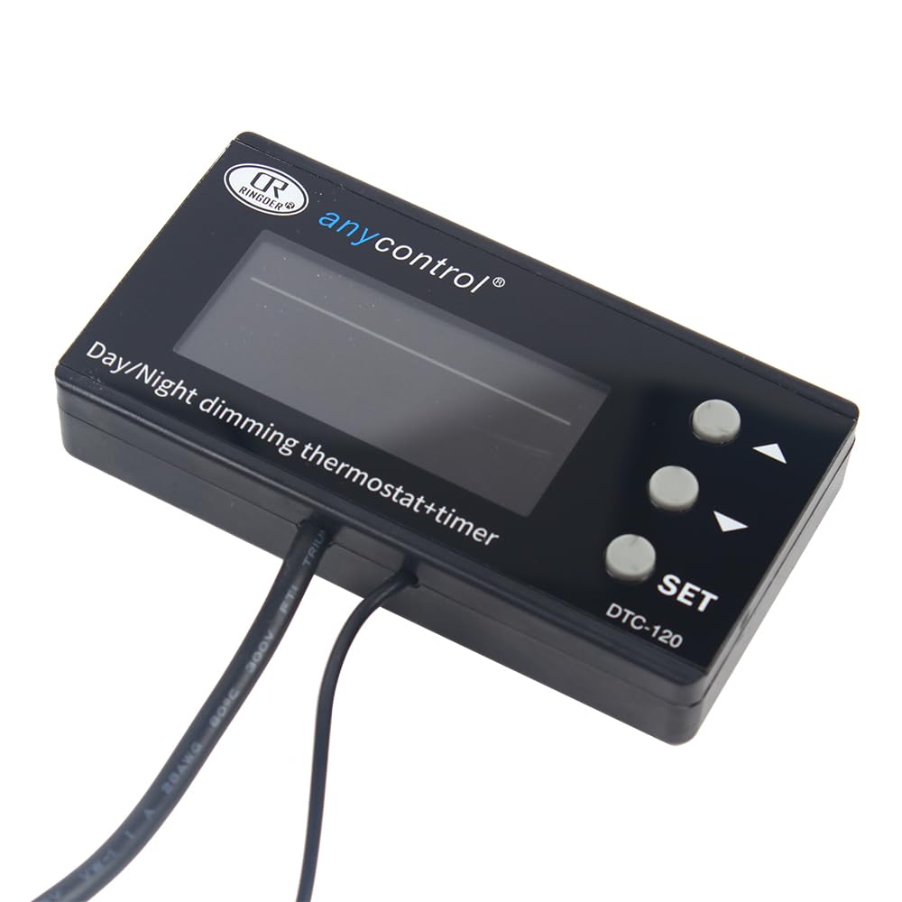 Termostato PID, 220 V, terrario, reptiles, calefacción día y noche, con LCD digital, termostato de atenuación para acuario, reptil, terrario