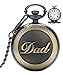 Orologio da tasca da uomo al quarzo con catena da uomo Orologio da taschino con pendente con numeri romani per giorno più grande / Nonno - Regali retrò per la festa del papà Compleanno