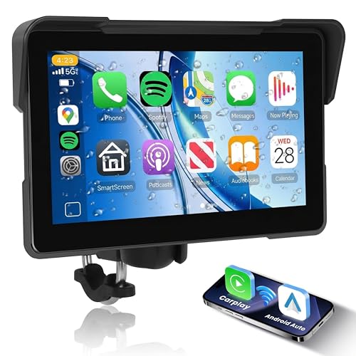 Image of 7 inch Motorcycle CarPlay GPS Navigation System, Portable CarPlay Screen