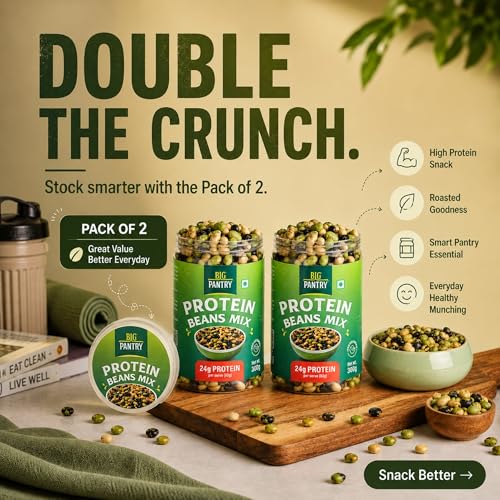 Image of BIG PANTRY Protein Mix Roasted & Lightly Salted Beans 300g (Pack of 2)
