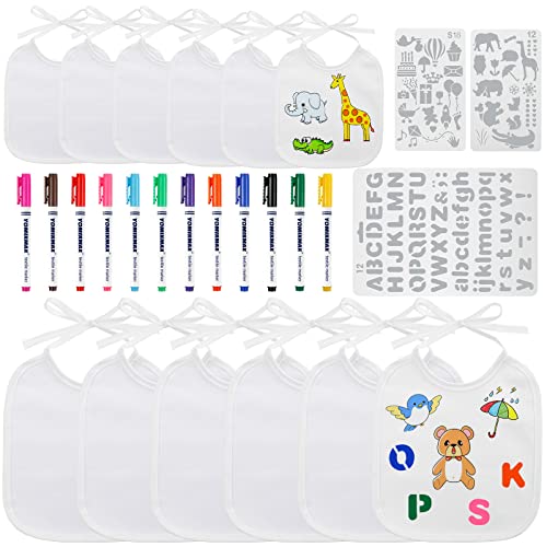 Diealles Shine DIY Bavaglino Bambini Bianco, 12