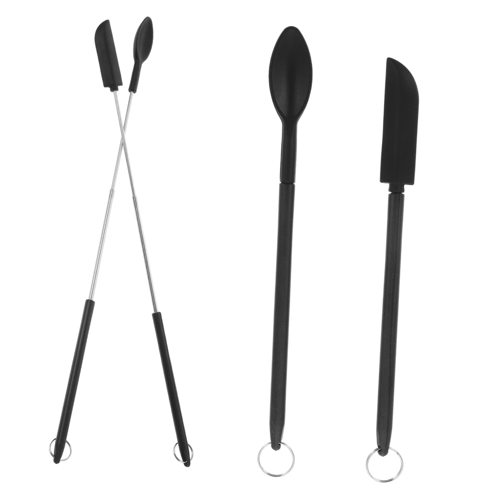 Spatule cuisine maquillage trou suspendre en silicone pour ne plus gaspiller