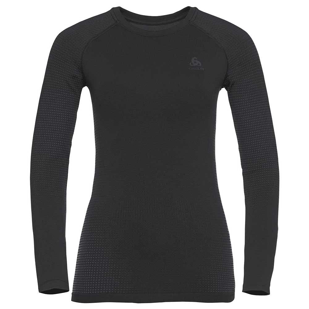 Odlo Women's Black Performance Warm Long Sleeve Base Layer Top, Size 16