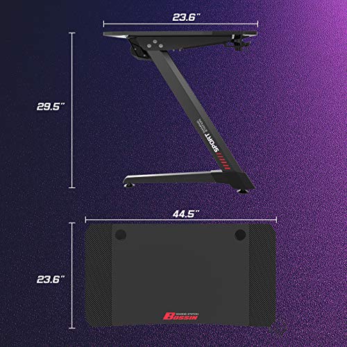 OFIKA Gaming Desk 44inch Z Shaped Computer Desk Racing Style Table Gamer PC Workstation with Free Mouse Pad