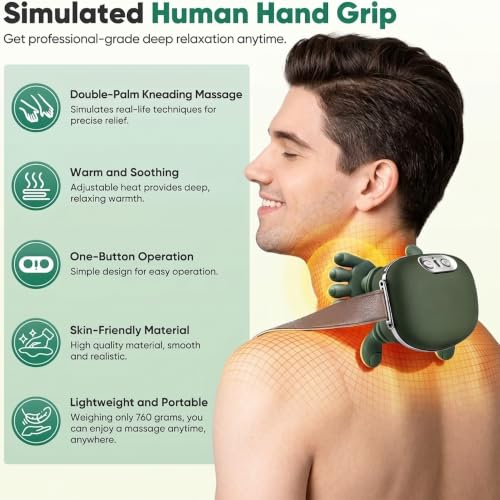 Image of Bionic Wireless Portable Shiatsu Shoulder & Neck Massager for Cervical Pain