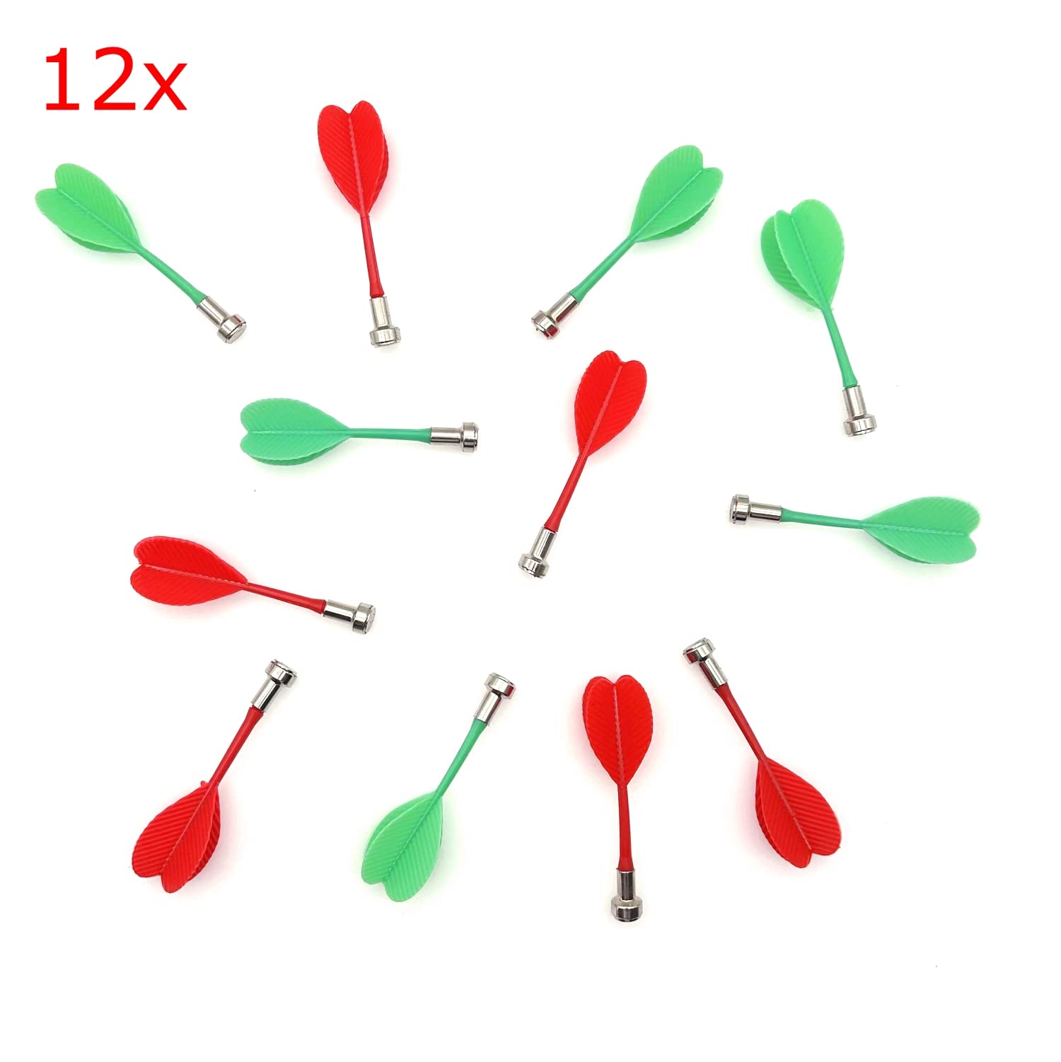 JZK 12 x Magnetische darts veiligheid vervanging darts voor kinderen en volwassenen binnen en buiten partij gunsten kinderen verjaardagsfeestje zak vullers