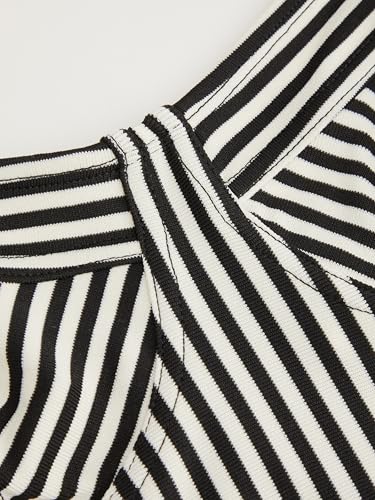 CIDER Y2K Striped Crop Top Sleeveless Camisole Going Out V Neck Slim Fit Woven Tank Top Daily Casual4