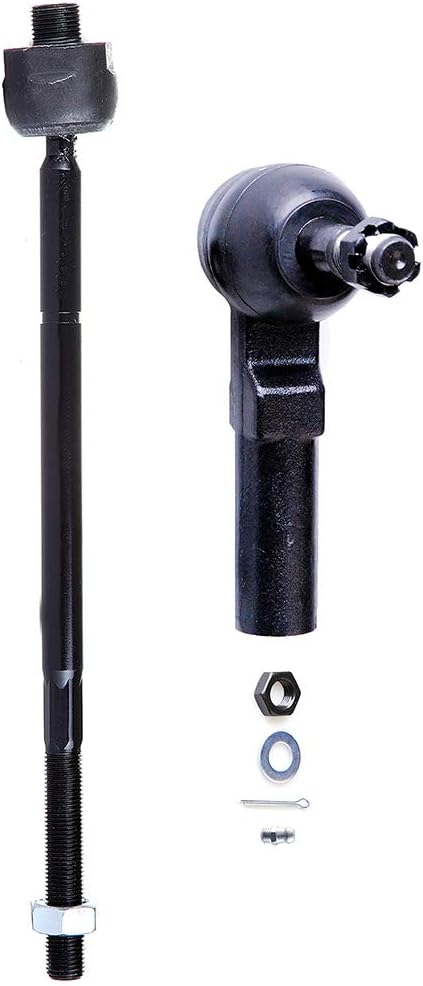 New Assembly 2-PC Front Inner Tie Rod End Front Outer Tie Rod End Replacement for LeSabre for Lucerne for Park Avenue for Riviera for DeVille for DTS for Seville for Aurora for Bonneville