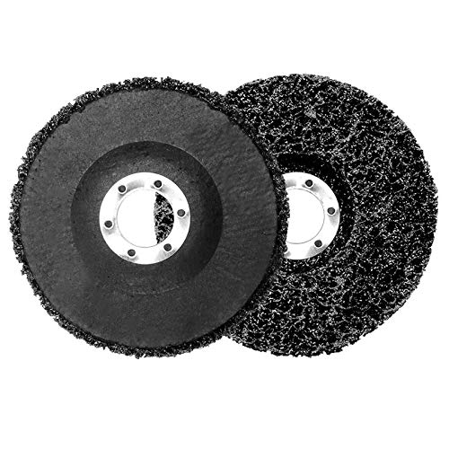 5 Pack (115x22mm) Easy Strip Discs Clean Tool Rust Removal Wheel Materials Fit Angle Grinder Clean and Remove Paint Rust and Oxidation, Black