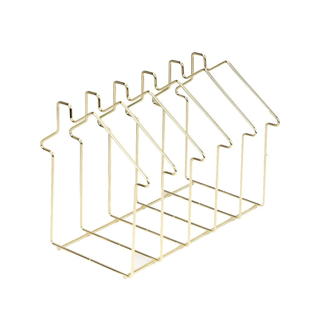 portadocumenti cremagliera File Rack Nordic Creative Creative File Holder Metal Iron Art Ins Simple Shelf Shelf File Racks Multi-Layer Forniture for ufficio Desktop Bookshelf Per l'organizzazione e lo