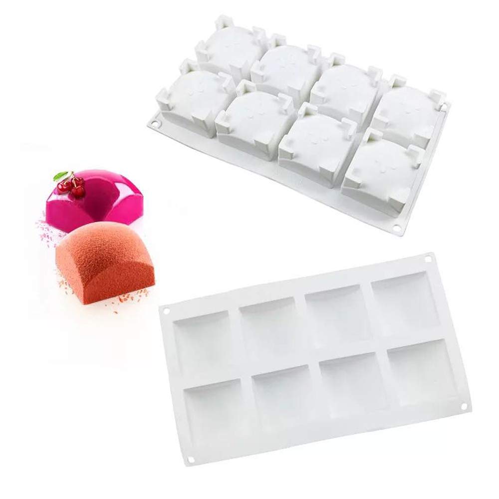 2 Stampi In Silicone Per Dolci Con 8 Forme Di Fiocchi – Per Cioccolato, Zucchero, Fondente, Ghiaccio, Sapone – Antiaderenti E Alimentari