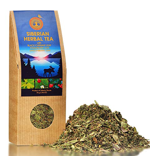 Siberian Herbal Loose Leaf Tea with Black Currant, Strawberry, Lingonberry (2.46 OZ)