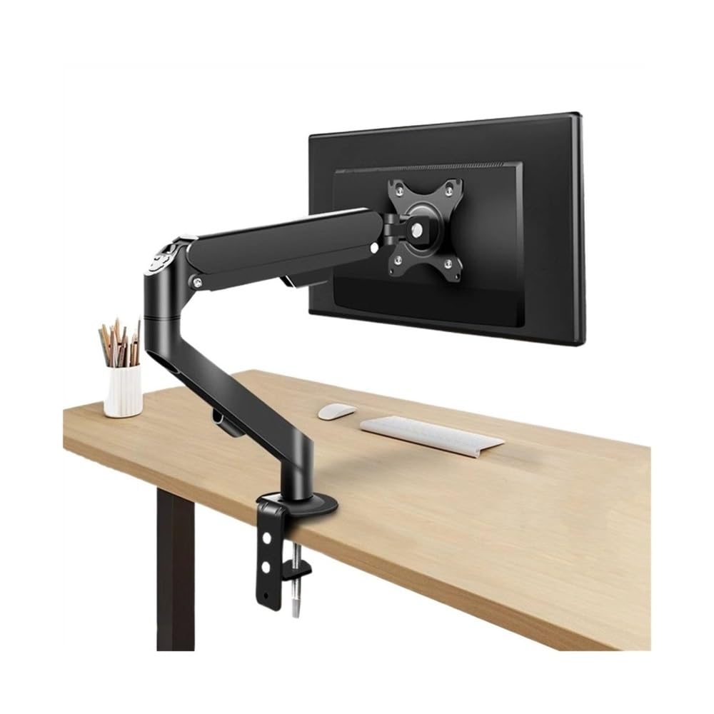 SaryEdge Height - Adjustable Monitor Stand Arm Single Monitor Mount, Fully Adjustable Monitor Arm with Gas Spring, Single Monitor Desk Mount for 17-30 inch Scr,