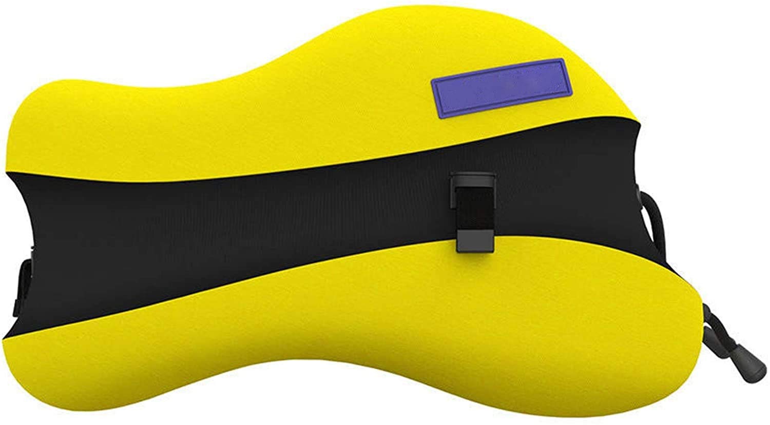 Almohada de Viaje 100% Memoria Almohada de algodón, Almohada de Cuello para avión, Almohada de Soporte de Cuello y Cabeza para Descanso para Dormir y Coche, Kit de Almohadas de Viajes, Gris