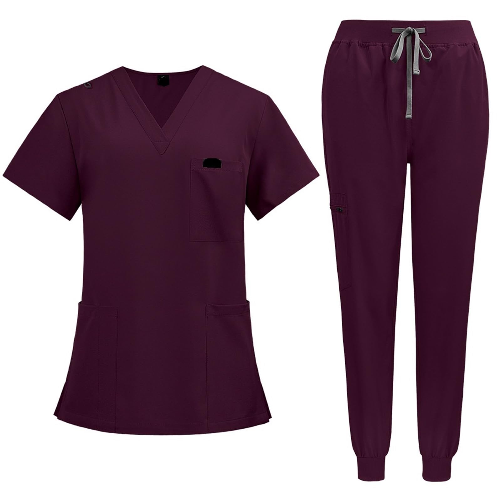 Uniforme Enfermera Conjunto médico Unisex de Manga Corta y Secado rápido: Uniforme Trabajo Dental hospitalario 2 Piezas for médicos Enfermeras para Mujeres