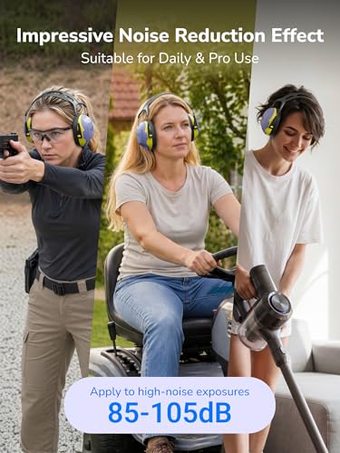 Image of Dr.meter Noise Cancelling Headphones for Kids, Ear Protection Ear Muffs, Autism Sensory Noise Reduction, NRR28dB Hearing Protection Earmuffs for Adults Range, Mowing, Woodworking, Concerts Fireworks