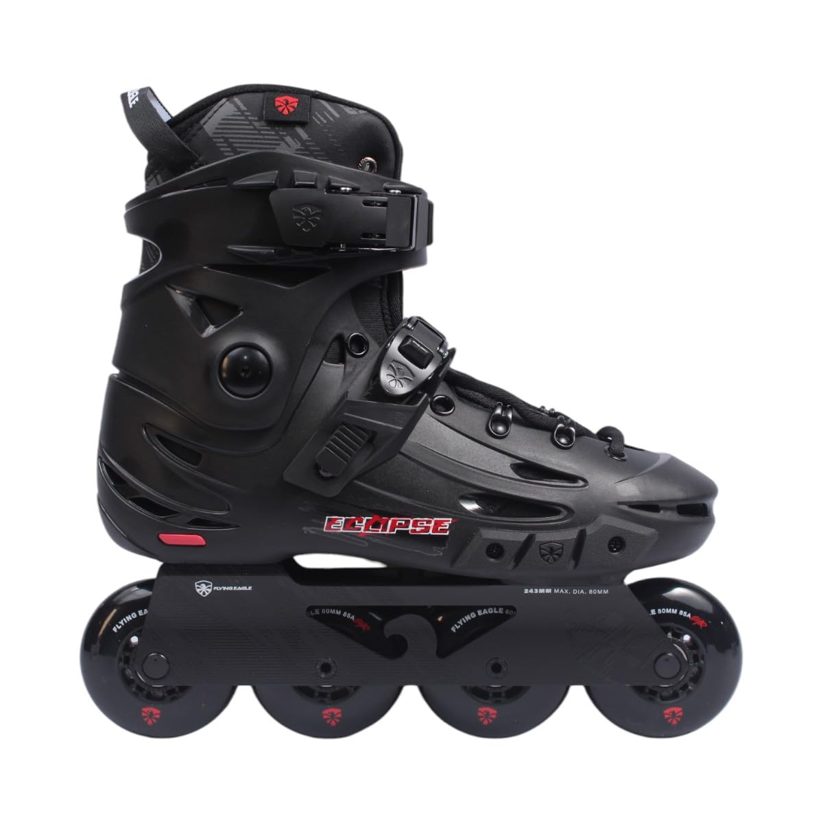 Flying Eagle F5D Eclipse Freeskates - Roller Skates Women, Aggressive Inline Skates Men Sport, Outdoor Roller Skate Shoes for Adults, Inline Skate, Skating Shoes - Black, Men's Size: 6.5US / 39EU
