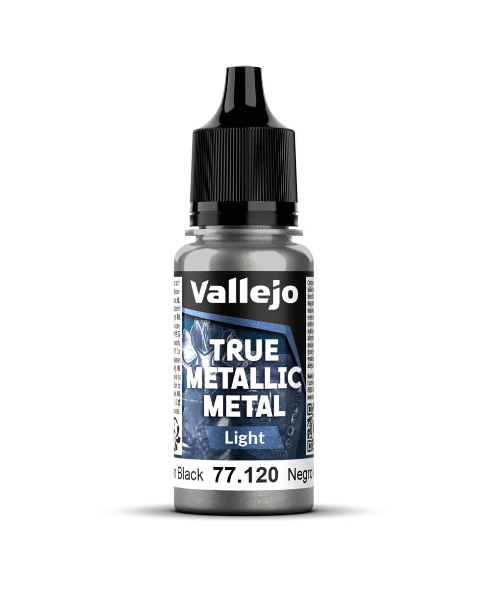 Vallejo Paint True Metallic Metal Obsidian Black 18 ml, Glossy