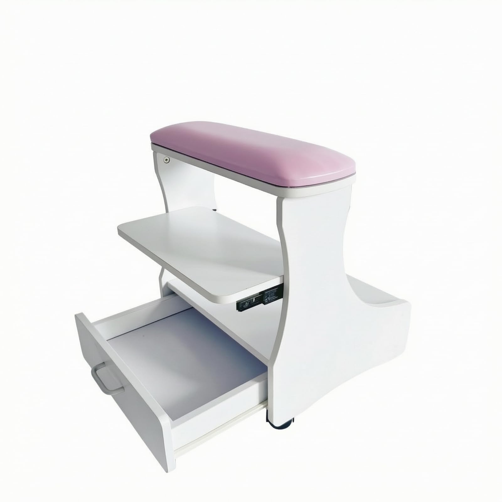 Sgabello per Pedicure con Ripiano | Compatto, Salvaspazio, Sedia per Pedicure, Centro Estetico, Casa, Estetiste, Onicotecniche,