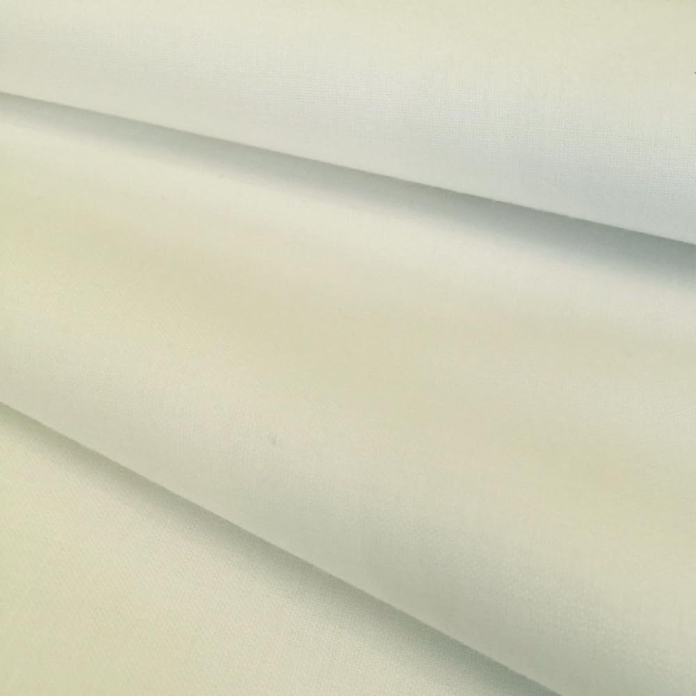 Oh Sew Crafty Limited Ivory Polycotton Curtain Lining Fabric Material Budget 140Cm Wide Curtains Upholstery (Price Per Metre) (Ivory)