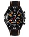 Fanmis GT Racer Sport Watch Military Pilot Aviator Army Style Black Silicone Orange Men's Watches