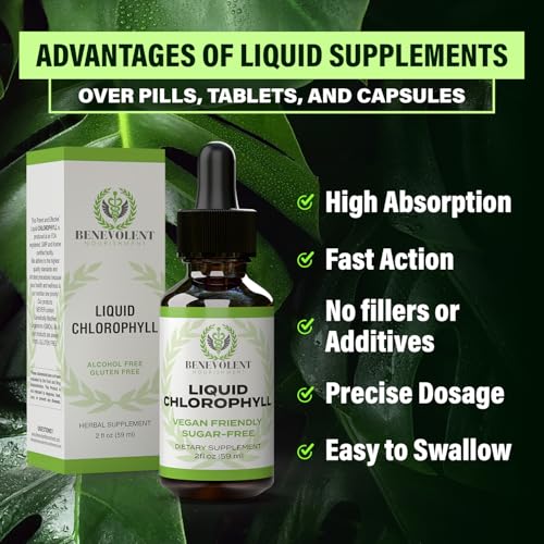 Benevolent Nourishment CHL01 Benevolent Chlorophyll Liquid Drops, 4 Month Supply Liquid Chlorophyll Supplement thumb #3