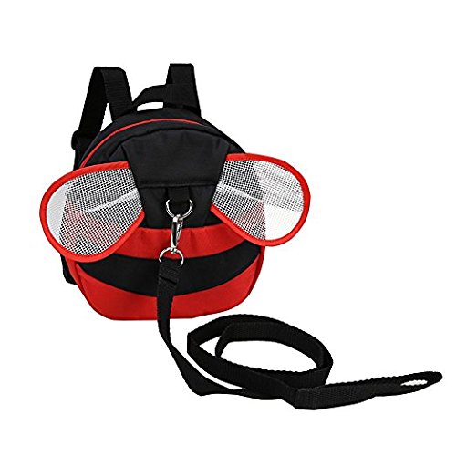 Antipedida Mochila Niños ,GZQES,3D Mochila para Infantile,Animal Bolsas del Abeja Escolares de niños (Rojo)