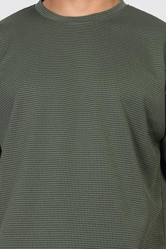 Image of SHODOX Mens Solid Dotted Unique Design Oversized Tshirt for Men - Round Neck Loose Fit Drop Shoulder Mens T-Shirt(Pack of 2)