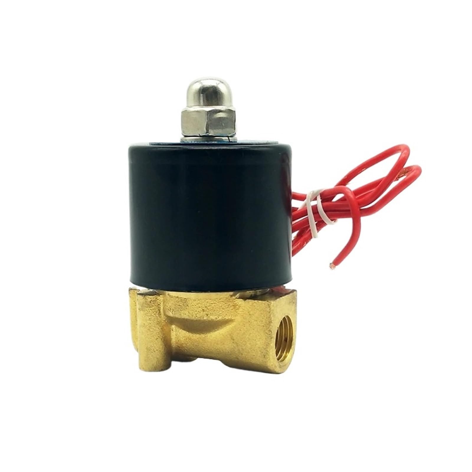 Jpvlcndj Dc24v 1Pc Solenoid Valve 2W025-08 G1/4 2/2 Port Normal Closed Brass Valve(Dc24v)