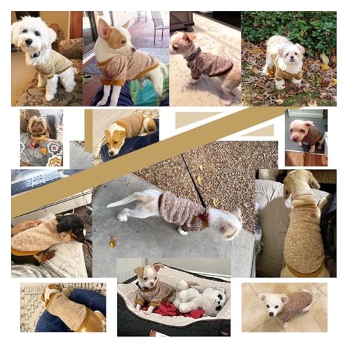 Image of Dog Sweaters for Small Dogs, Soft Fleece Puppy Clothes, Warm Winter Coat