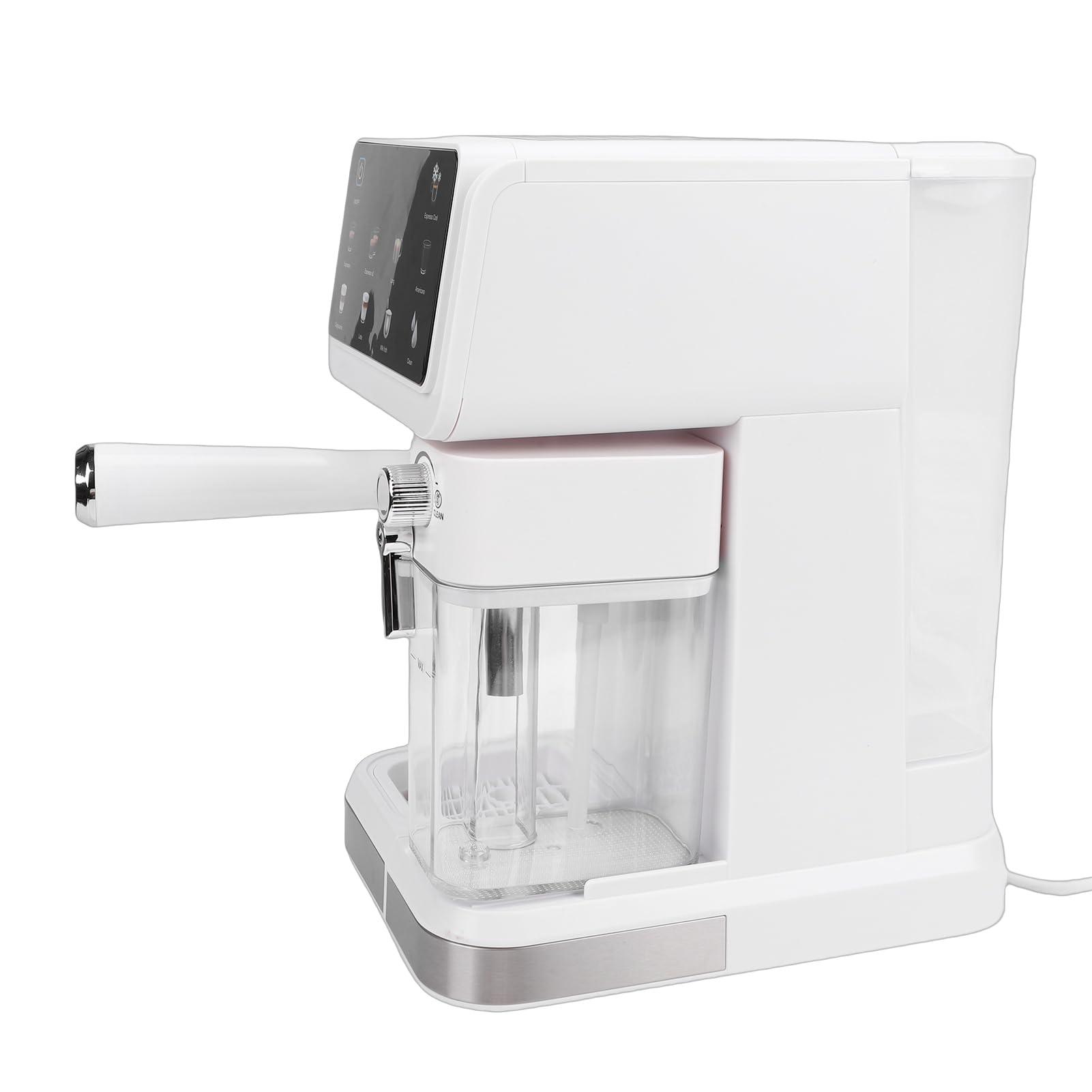 aqxreight Ekspres do Kawy 20 Barowy Ekstrakcja w Stałej Temperaturze 500 Ml Zbiornik na Mleko Panel Dotykowy Półautomatyczne Cappuccino do Użytku Domowego (wtyczka UE)